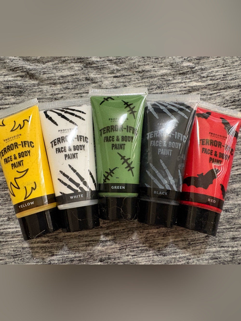Profusion - Terror-ific Face & Body Paint Set - Yellow, White, Green, Black, Red